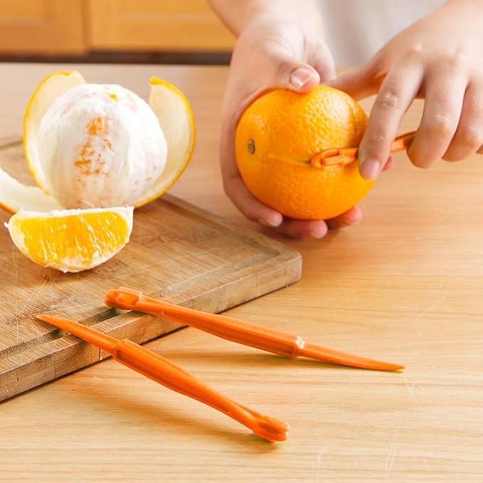 Orange Citrus Peelers, Cosmer Set of 15 Plastic Easy Slicer Cutter Peeler Remover Opener Kitchen Accessories Knife Cooking Tool Kitchen Gadgets (Set A)
