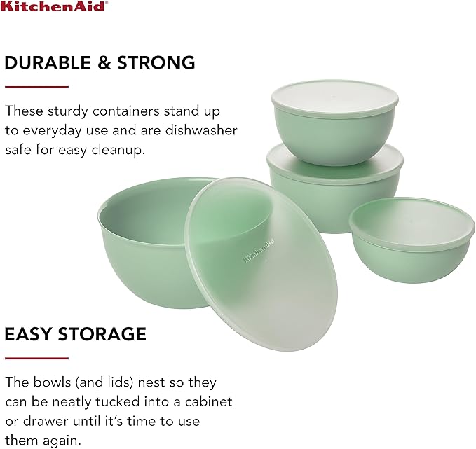 KitchenAid Prep Bowls with Lids, Set of 4