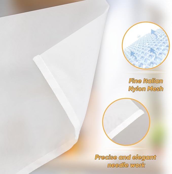 6Pack Nut Bag Strainer 12 x 8 Inch Cheesecloth Bags for Straining Nylon Cheese Cloth Bags Reusable Nut Milk Bag 200 Mesh Fine Mesh Bag for Straining Fruit Juice Cheese Coffee Tofu Yogurt Tea