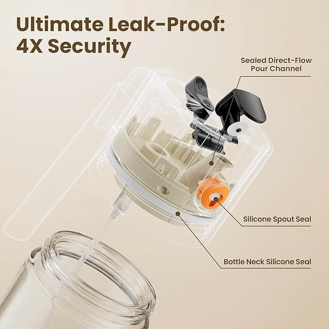 2026 Upgrade Oil Sprayer for Cooking, 2 in 1 Glass Olive Oil Dispenser 17oz, Food Grade Leakproof Kitchen Oil Bottle for Air Fryer BBQ Salad