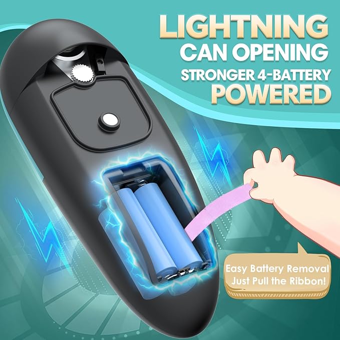 Electric Can Opener, Fits All Can Sizes Automatic Can Opener, One Touch Electric Can Opener for Kitchen Food Safe Smooth Edge, Kitchen Gadgets Battery Operated Can Opener for Seniors Arthritis&Chef