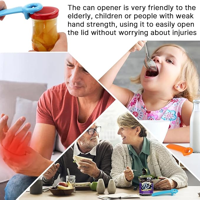 Multifunctional Can Opener,2 Pcs Easy Jar Opener for Kids and Arthritis and Carpal Tunnel Sufferers