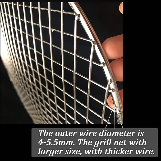 Cooling Rack Dia 7" with Legs 304 Stainless Steel Straight Wire Barbecue Carbon Baking Net Grill Pan Grate for Instant Pot/Pressure Cooker/Oven (180mm/7")