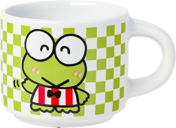 Silver Buffalo Sanrio Hello Kitty and Friends Featuring Keroppi, My Melody, and Pompompurin 4 Pack Ceramic Espresso Cup Set, 3 Ounces