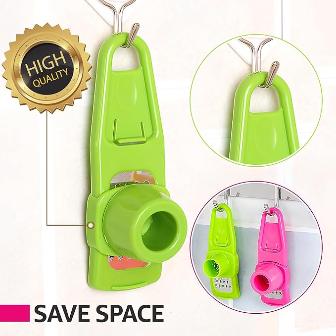 Landkitch-Garlic Grinder-Hand Garlic Grinder-Small Hand Grinder for Garlic-Garlic Slicer-Garlic Mincer-2025 New Hand Press Garlic Chopper-Garlic Press Hand Specialty Tools (Pink)