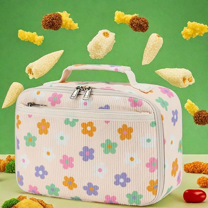 LEDAOU Lunch Box Kids Insulated Lunch Bag Girls Boys Toddler Reusable Lunchbox for School Picnic Hiking