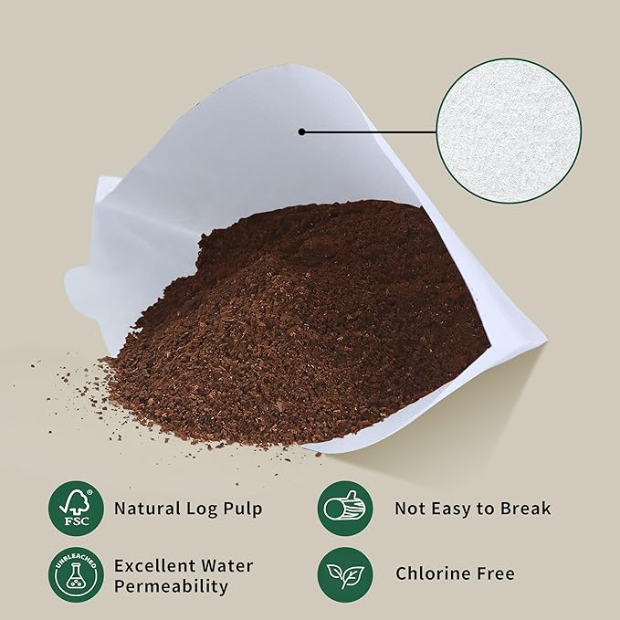 Disposable Coffee Paper Filters for Cuisinart Coffee Maker, 100pcs white