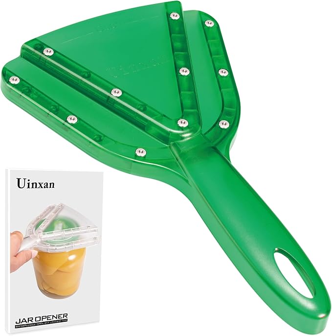 Jar Opener for Weak Hand & Seniors with Arthritis,Easy Twist Off Bottle Caps,Patent | Unique Kitchen Gadgets,Handheld Lid Top Open for Elderly/Women/Men (Green)