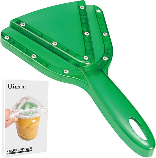 Jar Opener for Weak Hand & Seniors with Arthritis,Easy Twist Off Bottle Caps,Patent | Unique Kitchen Gadgets,Handheld Lid Top Open for Elderly/Women/Men (Green)