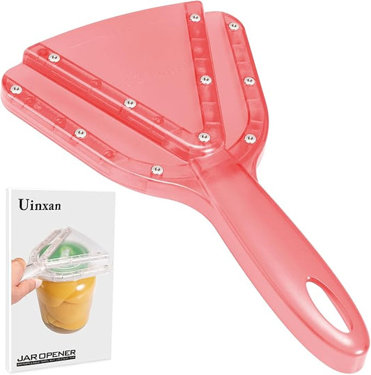 Jar Opener for Weak Hand & Seniors with Arthritis,Easy Twist Off Bottle Caps,Patent | Unique Kitchen Gadgets,Handheld Lid Top Open for Elderly/Women/Men (Pink)