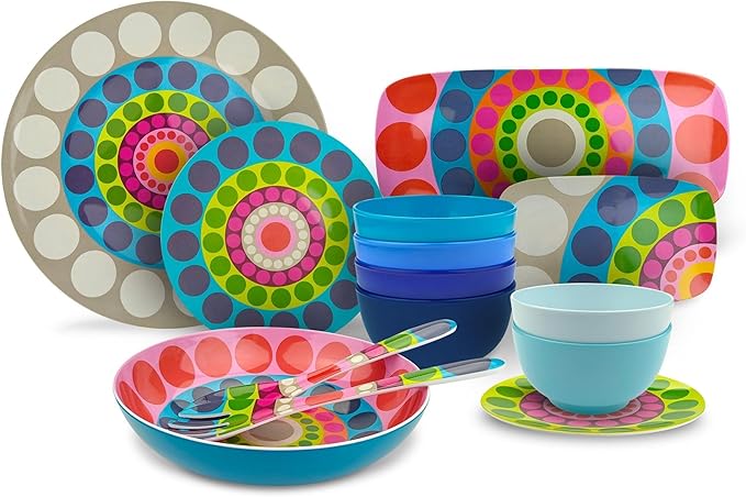 French Bull Melamine Platter - Melamine Dinnerware - Plate, Dish, Serving, Outdoor, Collection (Dial, 15" Round Platter)