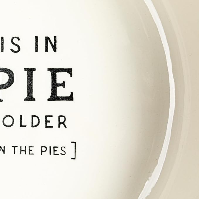 Creative Co-Op, White Round Stoneware Pie Dish, Medium