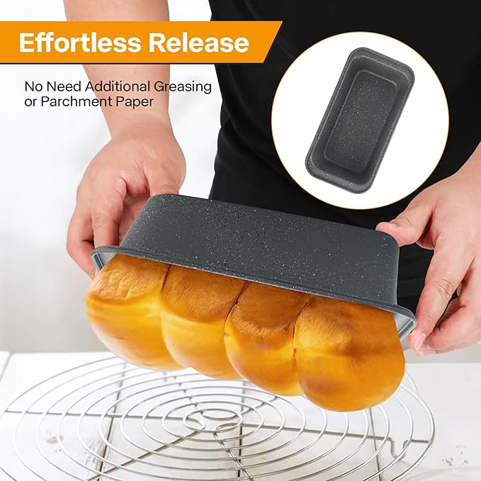 2-Pack Bread Pan, 10inch Non-Stick Bread Loaf Pan, Bread Pans for Homemade Bread, Loaf Pans for Baking Bread 9x5