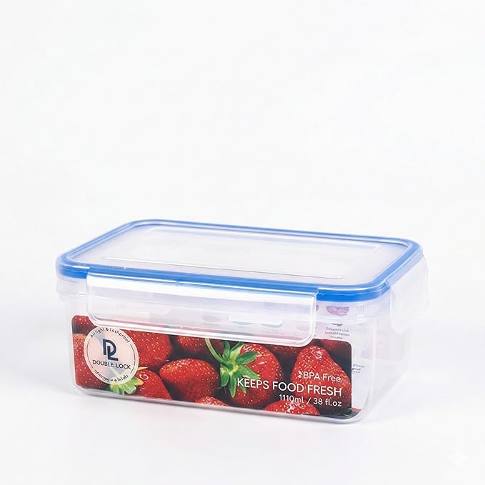 Tribello 36 oz Airtight Food Storage Containers with SnapTight Lids – Clear, Stackable, BPA-Free Meal Prep Containers for Kitchen, Freezer & Pantry Storage – 3-Pack