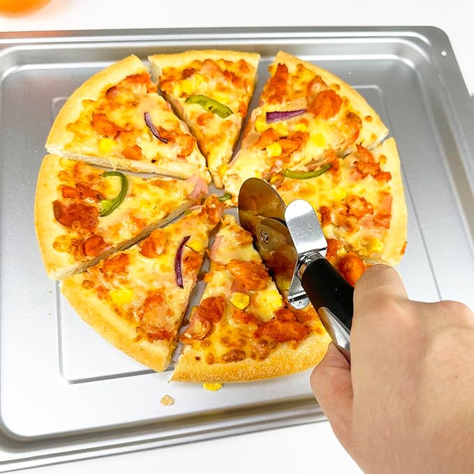 Pizza Peel 12 x 14inches, Pizza Paddle Pizza Spatula Shovel Pizza Cutter, Pizza Peel with Foldable Wood Handle, Aluminum Pizza Turner Peel Tools Making Accessories for Baking Pizza Bread