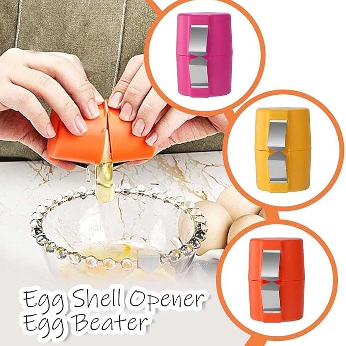 3 PCS Egg Shell Opener for Hard Boiled Eggs, Egg Peeler Tool for Raw Egg Breaker Cracker Tool Egg Shell Cutter Egg Separator For Kitchen Gadgets