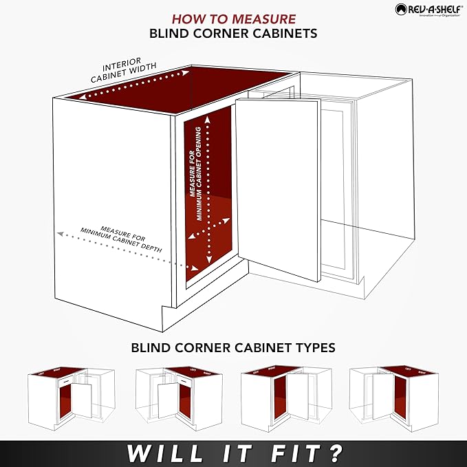 Rev-A-Shelf Chrome Two-Tier Wire Bottom Optimizer for 15" Blind Corner Cabinet Openings, Storage Organizer with 4 Shelves, 5PSP-15-CR