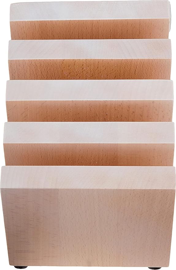 ZWILLING Italian Slanted Magnetic Knife Block - White-Colored Beechwood