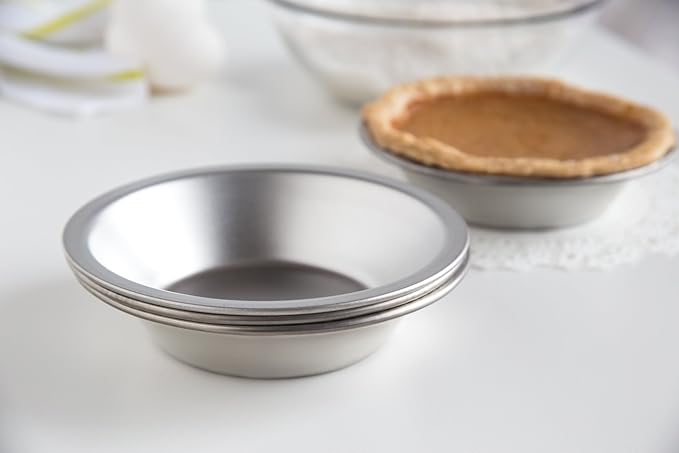 Fox Run Pie Pan Set, Tin-Plated Steel, 5-Inch, 4-Piece