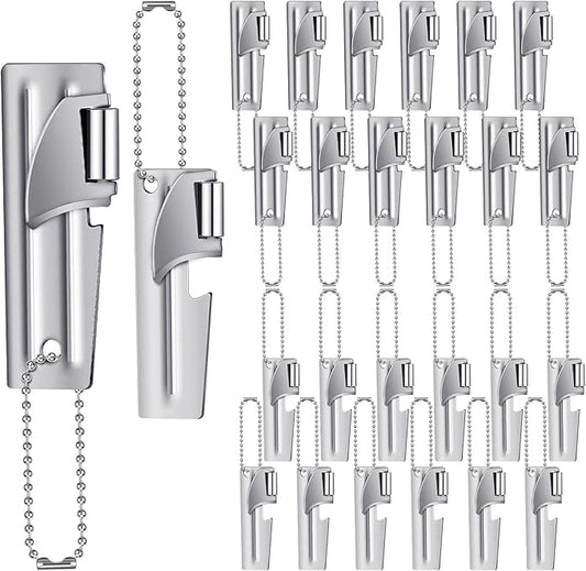 24 Packs P-38 and P-51 Can Openers with Chains Military Can Opener Manual Portable Stainless Steel Camping Can Opener Keychain for Travel Camping Survival Outdoor