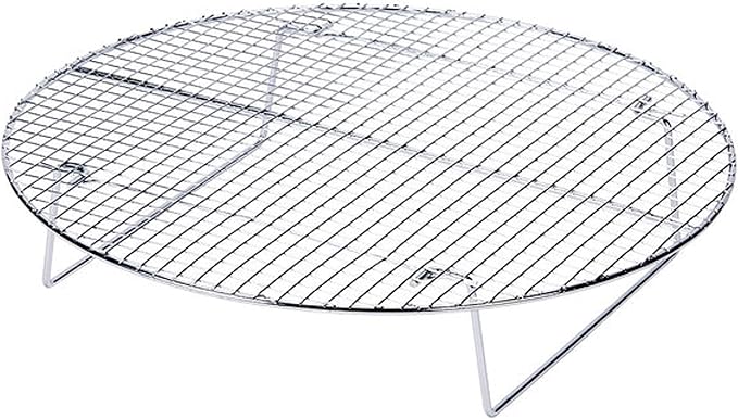 TrueCraftware- 17-3/4” Round Steamer Rack/Cooling Rack Nickel Plated- Steamer Insert for Veggie Fish Seafood Cooking for Cooling Steaming Baking Cooking Lifting Food in Pots Cake Pan Pressure Cooker