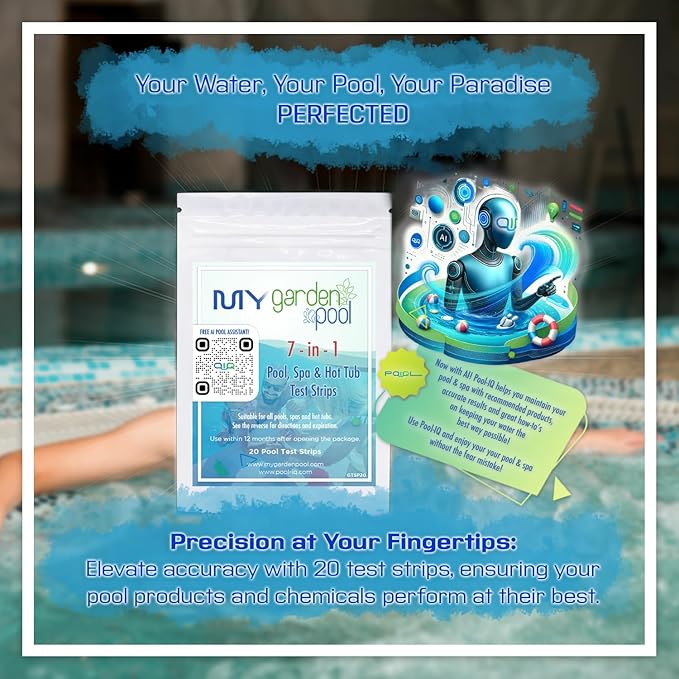 GLB Filter Cleanse 2lb (71006A) 12-Pack with My Garden Pool 7-in-1 Test Strips & 2 Skimmer Socks – Professional Powder Formula for Filter Care