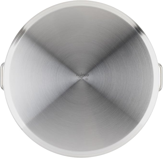 Winware Stainless Steel 80 Quart Stock Pot with Cover, Silver