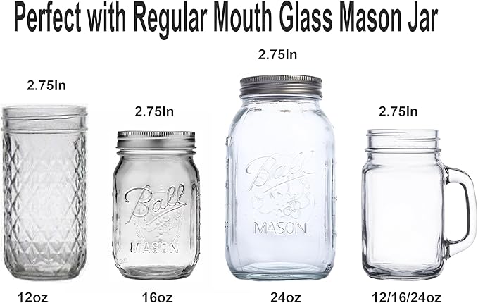 Honey & Maple & Syrup Mason Jar Dispenser Pumps, Use for 2.75 Inch Regular Mouth, Stainless Steel Cap ande Food Safety Jam Pump,Suitable for Coffee,Ketchup,etc.NO JAR No Rust