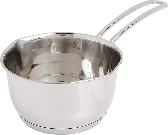Küchenprofi Stainless Steel Saucepan with Clad Bottom, 16-Ounce,Silver