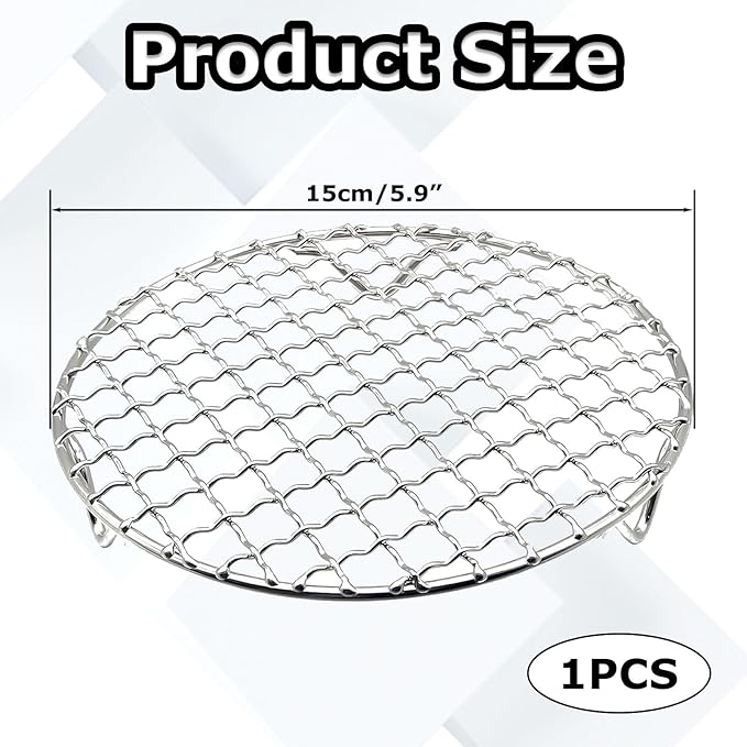 6-Inch Round Cooling Rack,Wire Rack For Cooking,Cooling Racks For Cooking And Baking With 20mm Legs,Wire Cooling Rack For Baking,Stainless Steel Cooling Racks For Cooking Baking Steaming Bbq