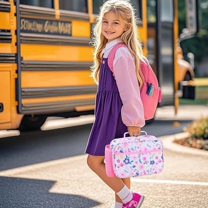 RHCPFOVR Kids Lunch Bag - Insulated Lunch Box for Boys Girls Washable Lunch Bag and Reusable Toddler Leak-proof Lunchbox for School and Daycare