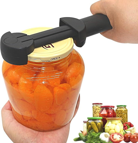 RAIN SPIRIT Jar Opener Bottle Opener and Lid Opener，Multi Retractable Can Opener,Adjustable Kitchen Wine Opener Gadgets (black)