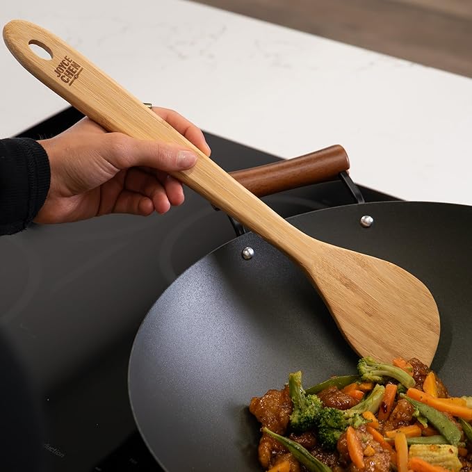 Joyce Chen Burnished Bamboo Wok Spatula, 15-Inch