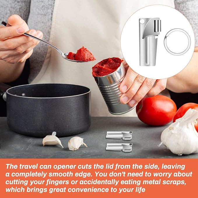 12 Pieces Military Style Can Openers with Key Rings, Anglecai P-38 Military Camping Can Openers Stainless Steel Army Survival Cans Opener Portable Cans Opener for Traveling (Style 4 (P38))