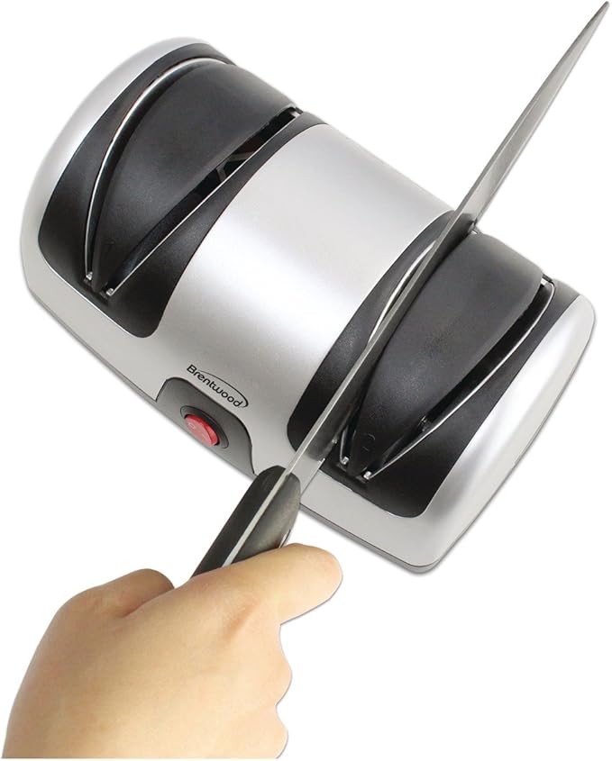 Brentwood TS-1001 2-Stage Electric Knife Sharpener, 9.80in. x 7.20in. x 4.80in.