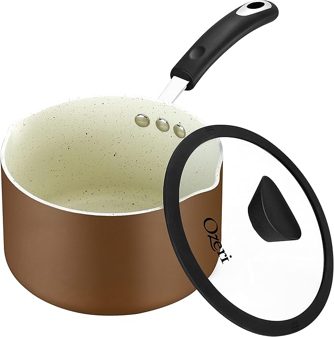 The All-In-One Stone Saucepan and Cooking Pot by Ozeri - 100% APEO, GenX, PFBS, PFOS, PFOA, NMP and NEP-Free German-Made Coating