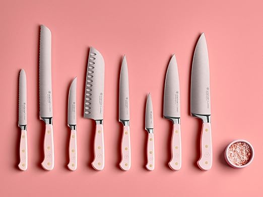 WÜSTHOF Classic Pink Himalayan Salt 8 Piece Knife Block Set