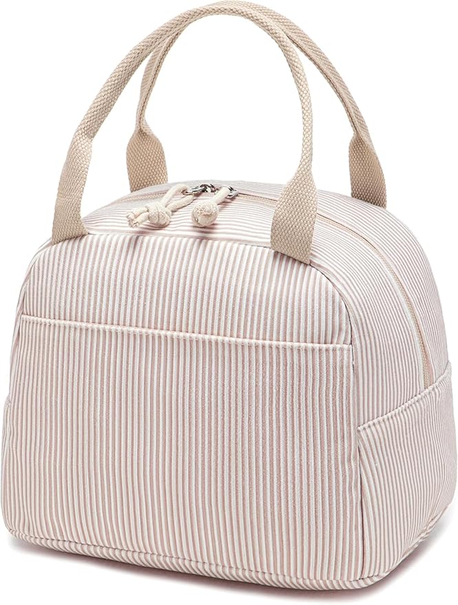 Bluboon Lunch Bag for Women Men Cute Corduroy Lunch Tote Bags Reusable Insulated Lunch Box Large Capacity Reusable Insulated Cooler for Work Picnic or Travel