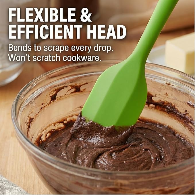 Silicone Spatulas, 8.5 inch Small Rubber Spatula Seamless One Piece Design Heat Resistant Non-Stick Flexible Scrapers Baking Mixing Tool (8 PCS)