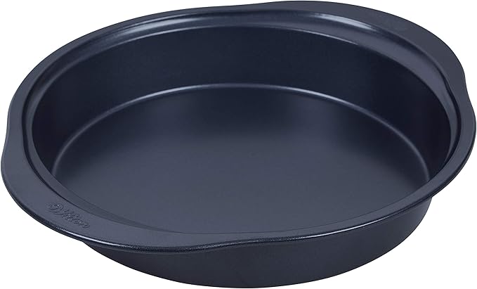 Wilton Diamond-Infused Non-Stick Navy Blue Round Baking Pan, 9-inch, Steel