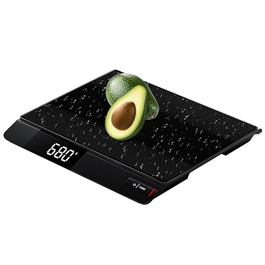 Digital Postal Scale with Backlit LCD, 15kg Grams/Oz/Lb/ML, Tare Function, Auto-Off, Large Platform for Mailing, Cooking, and Small Packages