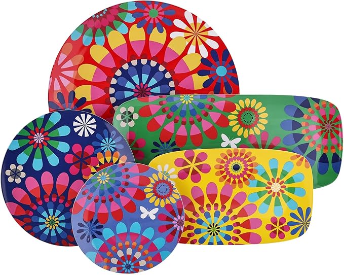 French Bull 19" Rectangular Platter - Melamine Platters and Serving Ware - Plate, Dish, Serving, Collection - Festival