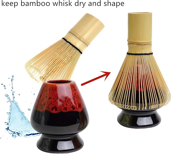 Matcha Tea Whisk Holder Ceramic Holder for Bamboo Matcha Chasen fit for Chasen Tea Set Accessories
