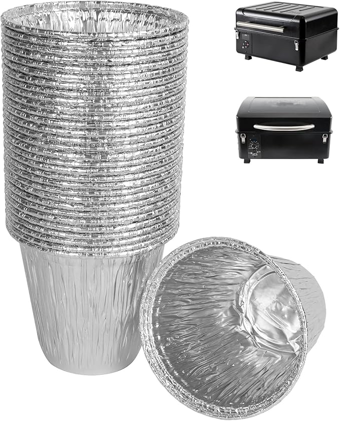 30-Pack BAC459 Grease Bucket Liner for Traeger Ranger, Scout, PTG Drip Tray Liner Accessories, Traeger Scout Drip Bucket Liner, Traeger PTG Drip Pan Liners, Traeger Drip Tray Liner Ranger Accessories