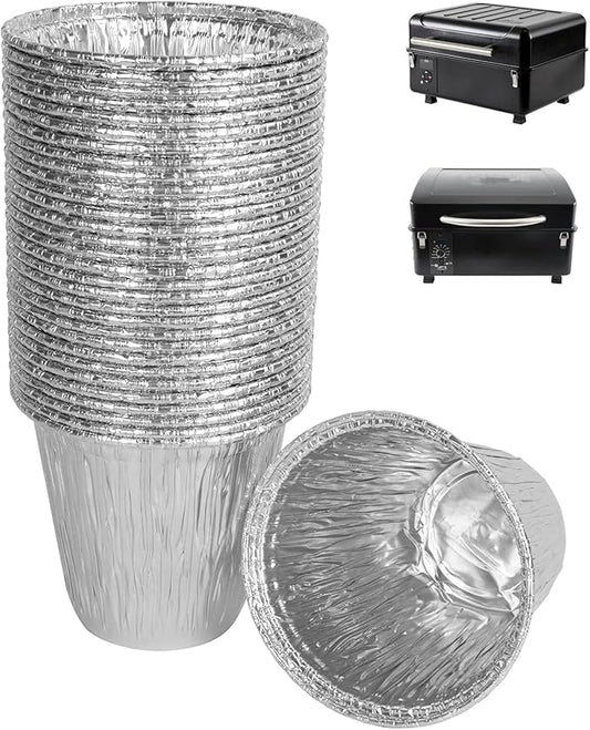 30-Pack BAC459 Grease Bucket Liner for Traeger Ranger, Scout, PTG Drip Tray Liner Accessories, Traeger Scout Drip Bucket Liner, Traeger PTG Drip Pan Liners, Traeger Drip Tray Liner Ranger Accessories