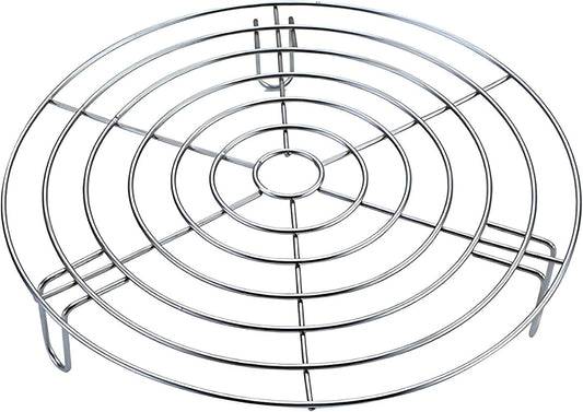 Dia 10.8" Round Cooking Rack Stainless Steel Steamer Rack with 2.8" Height Legs Grilling Rack Canning Rack Cooling Rack for Baking Canning Cooking (Height 2.8",11"/28cm)