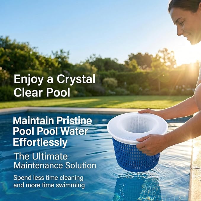 Sukh 30 Pack Pool Skimmer Socks - Pool Socks for Skimmer Basket, Traps Dog Hair, Sand, Pollen & Leaves, Protects Filter & Pump System, Universal Fit for Inground & Above Ground Pools, Pool Accessories