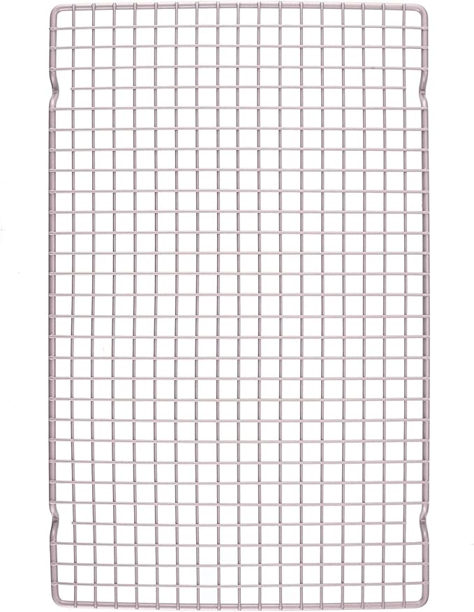 CHEFMADE Baking and Cooling Rack, 16.3-Inch Non-Stick Bold-Grid Design Rectangle Wire Rack for Oven Baking (Champagne Gold)