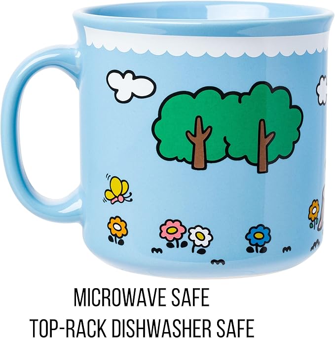 Silver Buffalo Sanrio Hello Kitty and Friends My Melody and Flat Ceramic Camper Mug, 20 Ounces
