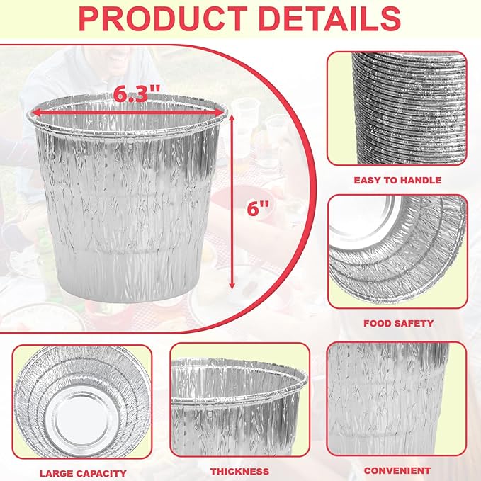 30 Pack BAC608 Grease Bucket Liner for Traeger Timberline and Timberline XL Drip Tray Liner, Traeger Flatrock Accessories Grease Bucket Liner, Traeger Lronwood, Lronwood XL Accessories Drip Tray Liner